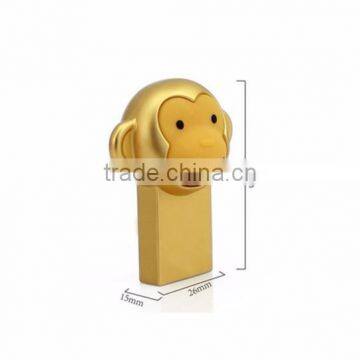 High Quality Golden Monkey Shape USB Flash Drive, Mini Cartoon USB Stick photo-3