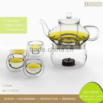 Thermal Pyrex Microwavable Wholesale Glass Teapot Warmer photo-2
