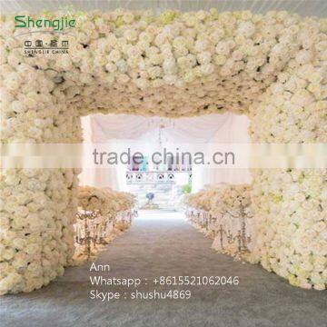 SAST-70007 artificial white silk flower wall decoration