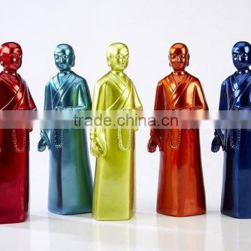 NEW colorful resin peaceful buddhist monk statue