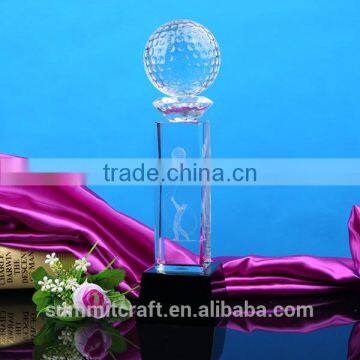 Custom Unique Crystal Golf Trophy