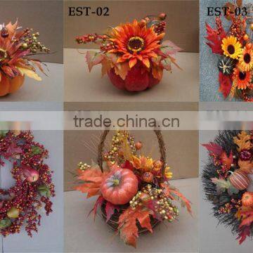Artificial Plastic Fall Autumn Colorful Decorative Christmas Decoration Pumkin Garland photo-5
