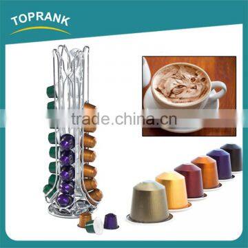 40pcs Caffitaly Stylish Space Saving Coffee Capsule Rotating Dispenser