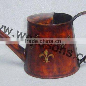 Decal Metal Small Watering Can for Christmas Decoration photo-2