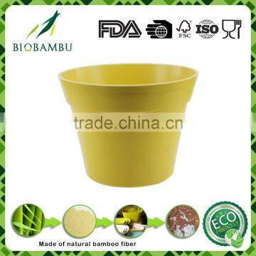 Wholesale Reusable Environmental Bamboo Fiber Garden Flower Pot photo-2