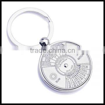 Personalized factory price metal engraved calendar menology keychains supplier