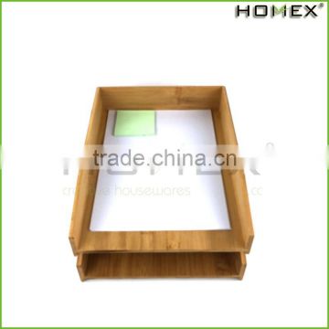 Bamboo office paper tray for a4 paper file Homex-BSCI