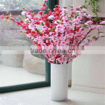 SJ20170013 Artificial Peach Flower Branch Plastic Pink Peach Branch Decoration
