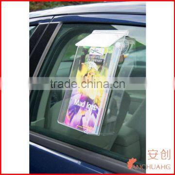 Clear Acrylic Out Door Brochure Holder With Snapping Lid, Window Mount,Wall Mount, Suction Cups Included photo-3