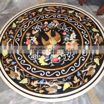 Pietra Dura Marble Coffee Table Top Inlay Table Top