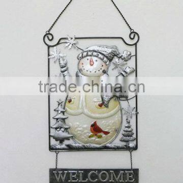 wall hanging glass painting for christmas