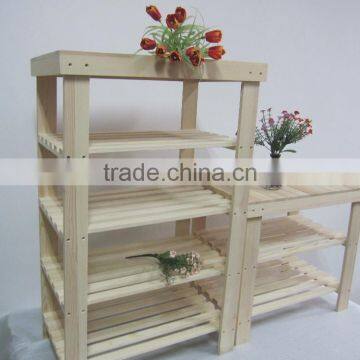 Foldable Modern Step Style Wood Decorative Flower Display Shelf photo-2