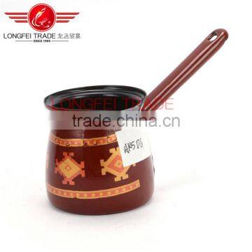Eco-friendly OEM Enamel Coffee Pot/coffee Jug / Coffee Warmer With Long Handle photo-2