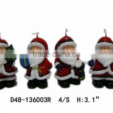 2015 Christmas Santa shaped candle for promotion