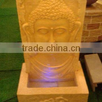 lighting water feature sandstone buddha fountain stone