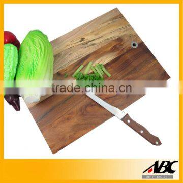 Acacia Wood Meat Cutting Board With Knife