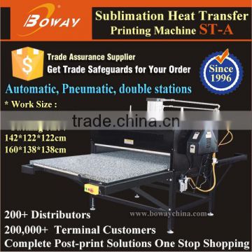 Flat bed 2 Stations Sublimation hot heat transfer press nylon printing machine