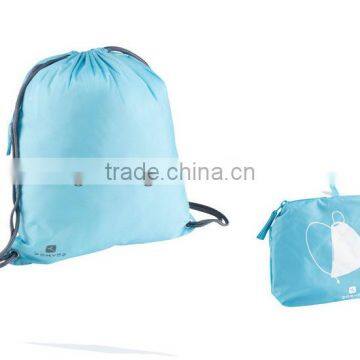 Foldable drawstring gym back bag