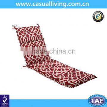 Outdoor Red Garden Patio Chaise Lounge Cushions