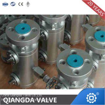 Forged steel API 6D double block and bleed ball valve