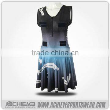 Custom netball dresses&sublimation women tennis dress