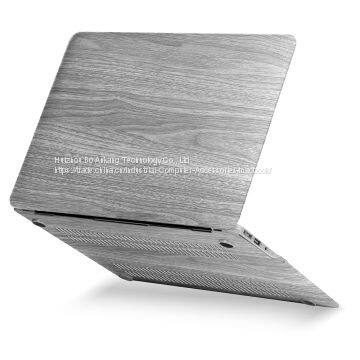 Gray Wood Grain Pattern Laptop PC Case for MacBook Full Protective Case for MacBook Air/Pro 11