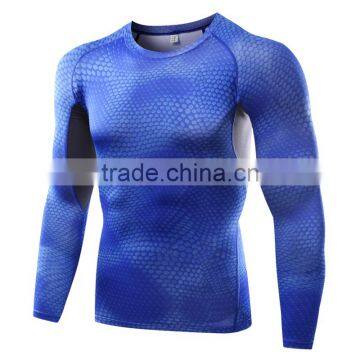 Custom Bodybuilding Skin Plain t Shirt Sublimation Long Sleeve Compression Shirt Men's photo-4