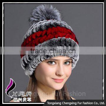 CX-C-78D Women Fashion Korean Excellent Rex Rabbit Fur Winter Hat photo-3