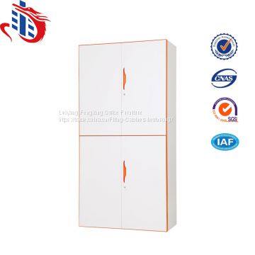 Modern double color design 4 door display cupboard steel file cabinets