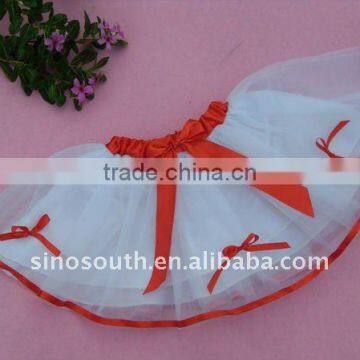 white ballet tutu with bow