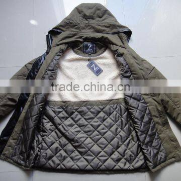Women Green Colour Fashion Padded Hoody Parka photo-3