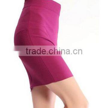 New Design Stretch Fabric Simple Cotton Mini Skirt Basic Plain Skirt photo-5