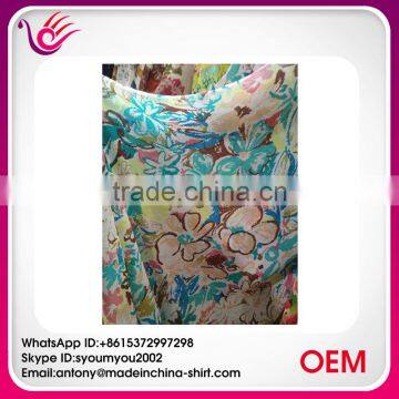 China wholesale merchandise printing polyester chiffon fabric for Shirts CP1037