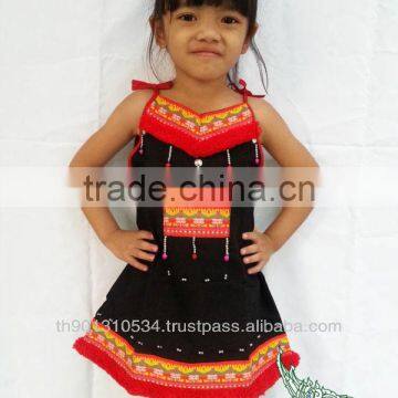 Thai Hmong girls cotton children's clothing woven dress