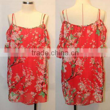 2016 Hot Sale Red off Shoulder Slip Dresses photo-2