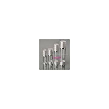 Clear silver airless serum bottle, airless silver bottle, airless serum bottle, airless cream bottle