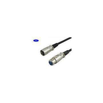 Black Neutrik XLR Connector Microphone Extension Cable , Microphone Cord Extender