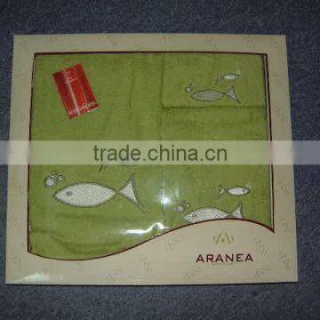 A-One Embroidery Towel 3 pcs Set