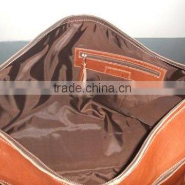 Luxury Travel Duffle Bag With Full Grain Semi Vegetable Tanned Real Cow Genuine Leather Bag photo-5
