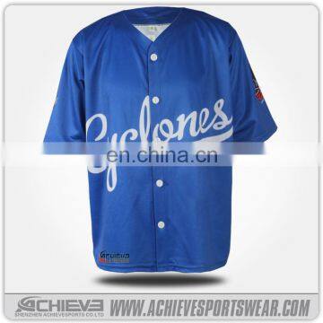 custom polyester sublimated baseball jersey