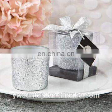 Fashioncraft Bling Collection Silver Glitter Votive Wedding Decoration Party Gift Candle