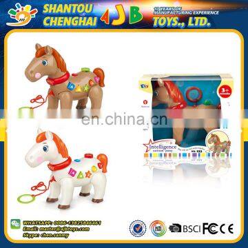 Factory direct sell finely processed plastic electronic educational music cartoon horse toy