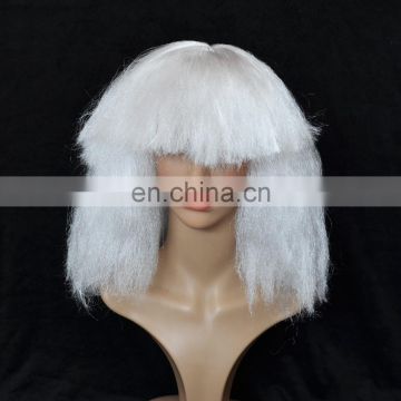 MPW-0016 carnival halloween women party modern Bride with white hair lady gaga wig