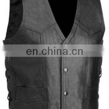 Leather Motorcycle Vest/ Motorbike leather vest