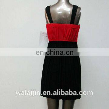 High Quality Strap Design Empire Waist Ladies Knitted uk Dress photo-4