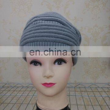 New Style Fashion Wool Knitted With Raccoon Fur Pompom Beanie Hat photo-4