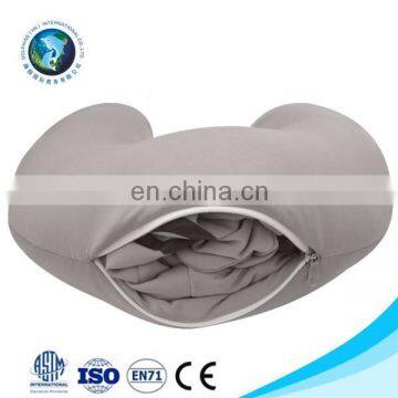 Microbeads Spandex Reversible U Shape Neck Pillow Case Fashion Cartoon Soft Plush Pink Dog Toy 2 in 1 Travel Neck Rest Pillow photo-4