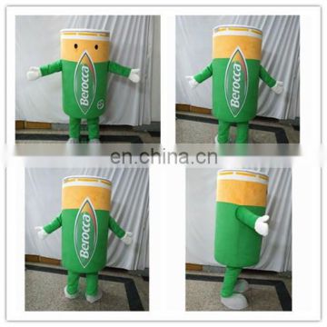 New design!!!HI CE customized green can mascot costume for adult size,vivid mascot costume for party