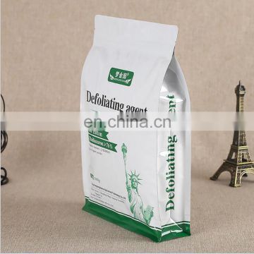 Guangzhou manufacture Stand on its own flat bottom bag/Valve flat bottom bag