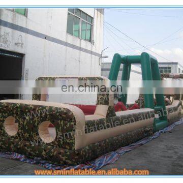 Factory price outdoor inflatable camouflage obstacle,camouflage army inflatable combo slide,inflatable obstacle course for sale